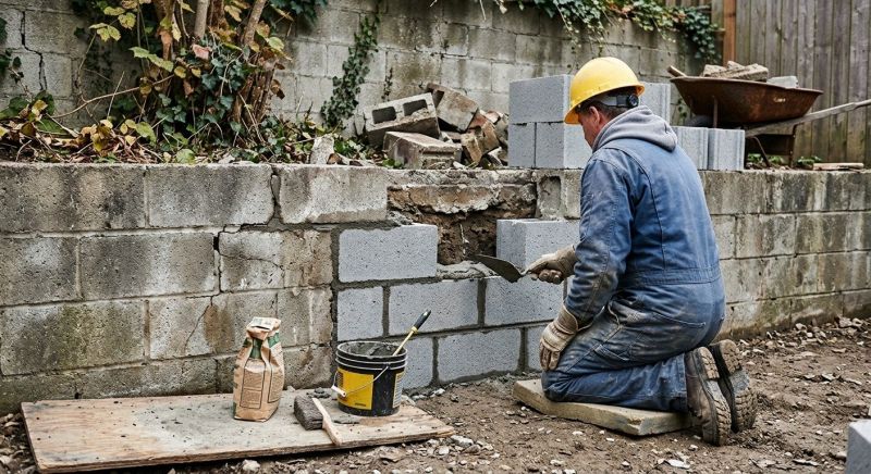Block Wall Repair in Moody, TX