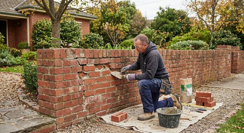 Brick Fence Repair in Killeen, TX