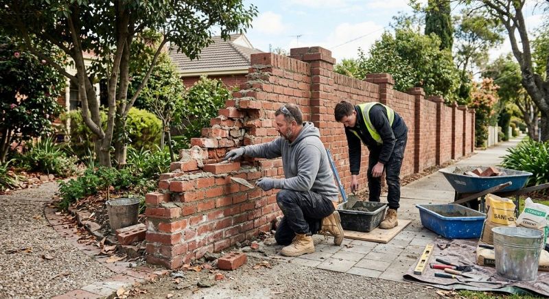 Brick Fence Repair in Killeen, TX