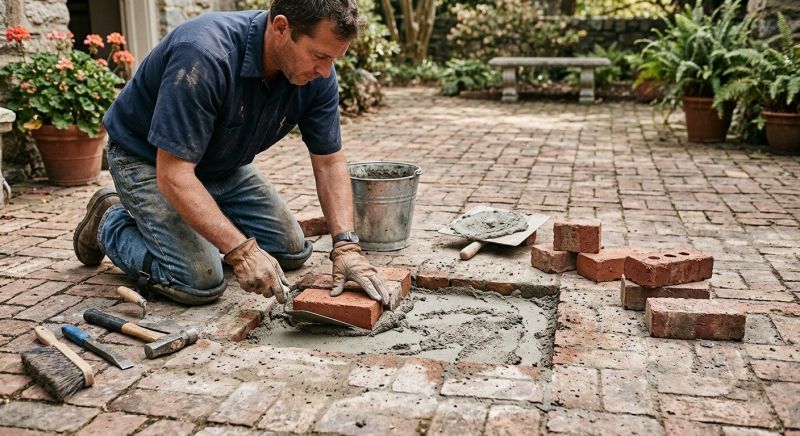Brick Flatwork Repair in Bell County, TX
