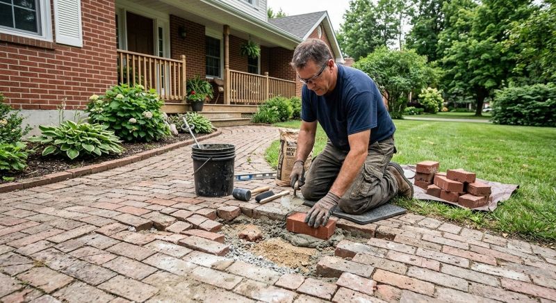 Brick Flatwork Repair in Harker Heights, TX