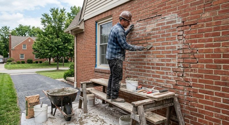 Brick Flatwork Repair in Salado, TX