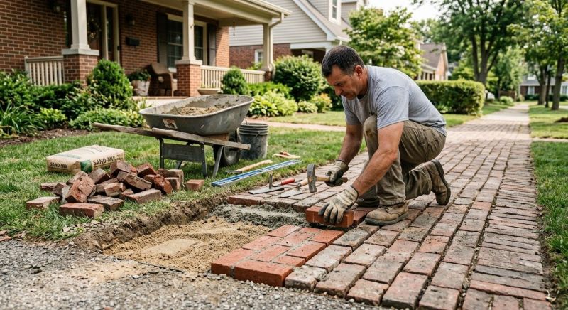 Brick Pathway Repair in Killeen, TX