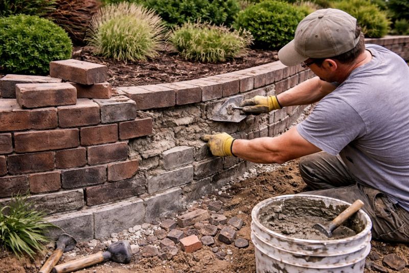 Brick Retaining Wall Repair in Killeen, TX