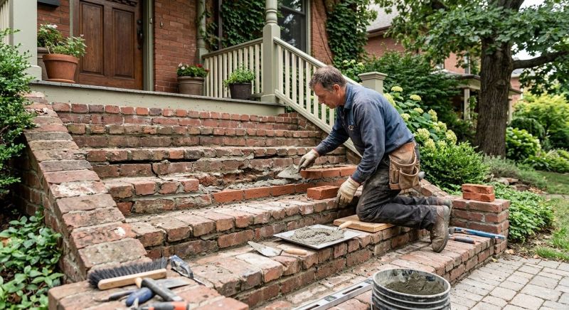Brick Stairs Repair in Moody, TX