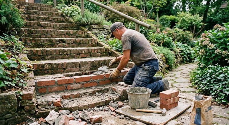 Brick Stairs Repair in Moody, TX