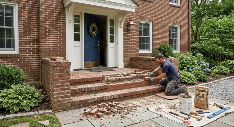Brick Steps Repair in Killeen, TX