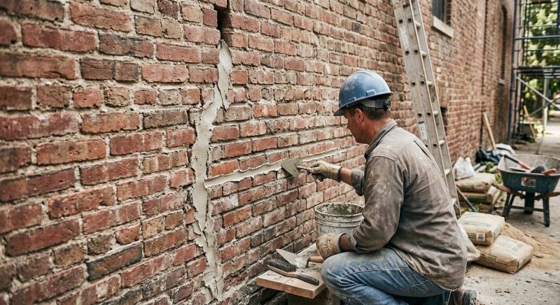 Brick Wall Repair in Bell County, TX