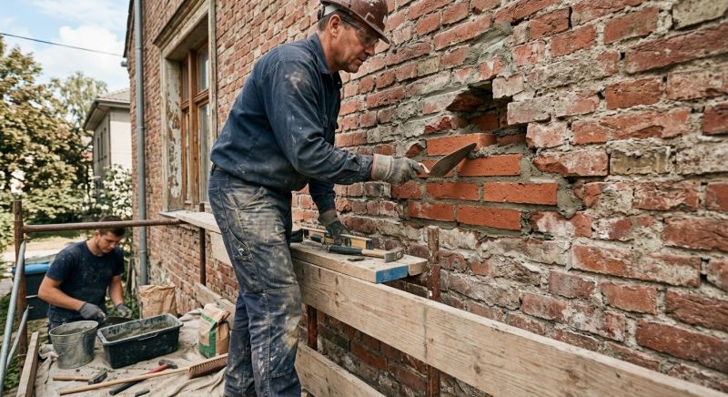 Brick Wall Repair in Belton, TX