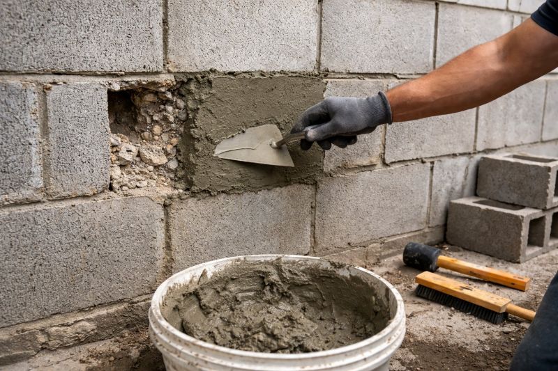 Concrete Block Wall Repair in Killeen, TX