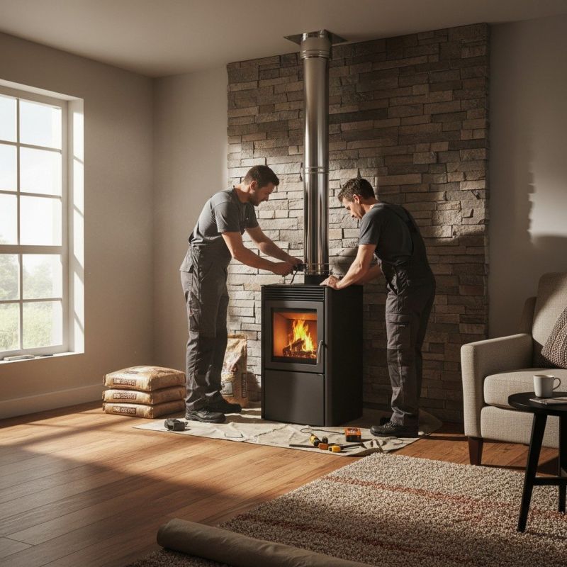 Stone Chimney Installation in Kempner, TX