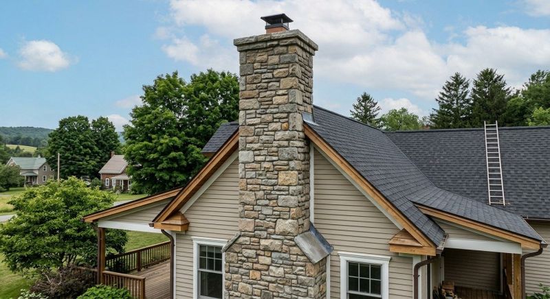 Stone Chimney Installation in Salado, TX