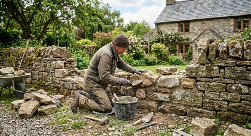 Stone Wall Repair in Coryell County, TX