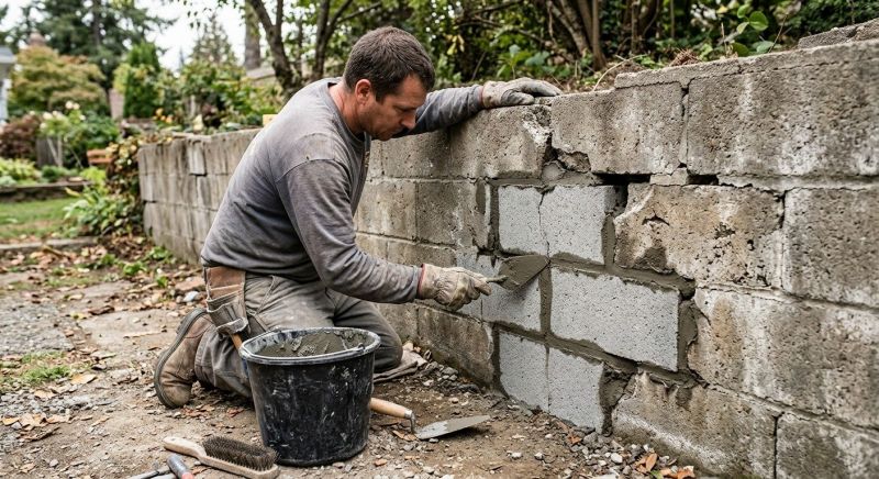 Stone Wall Repair in Moody, TX